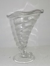 Coupe à glace Bormioli Rocco – Verre transparent torsadé – Made in Italy – 16 cm