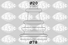 SASIC Boot Pièce Côté Roue Convient pour Citroën C15 Lna Visa Peugeot 104