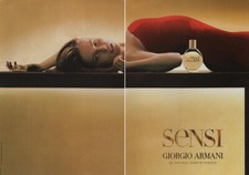 Publicité papier Parfum. Perfume ad. G. ARMANI Sensi 2002 double page