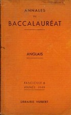 Annales du baccalauréat anglais fascicule 6 année 1949 | Etat correct