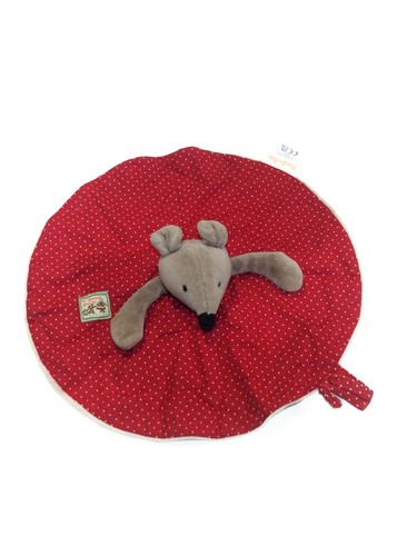 Doudou plat souris rouge - , nini