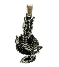 Pendentif Dragon en Argent 925 articulé - Bijou Celtique Unique # 6845 k15