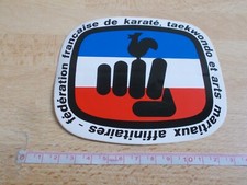 Autocollant FÉDÉRATION FRANÇAISE KARATÉ TAEKWONDO ET ARTS MARTIAUX AFFINITAIRES