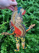 Ancien personnage POLICHINELLE cartonnage Époque 1900 sortie Grenier !
