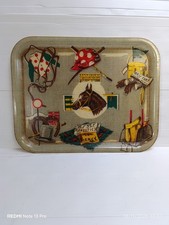 Plateau fibre de verre vintage années 60 70 design Chevaux Joker Course Tiercé 