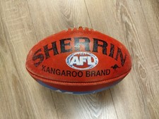 Ballon De Football Australien Sherrin Fremantle Dockers Cuir Véritable
