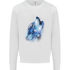 Un Sweat-Shirt Pour Homme Avec Un Loup En Aquarelle