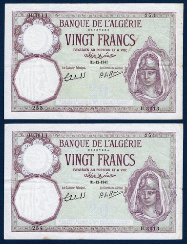 Billets francs banque de - 2,