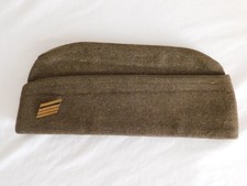 BONNET DE POLICE INDOCHINE mod. 1946 / CALOT SOUTACHE KAKIE + INSIGNE DE GRADE