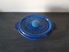 Cocotte Staub fonte émaillée bleu foie gras cuisine casserole no le creuset 