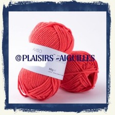 2 PELOTES DE COTON AVISO giroflée  neuves