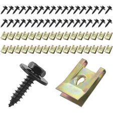 66 pièces Écrou à tôle Kit
