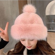 Femme Pom Bonnet à Pompon