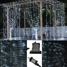 Coffre-Fort Voltage 300 LED Rideau Fairy Lumières 3x 3M Fenêtre Rideau Noël