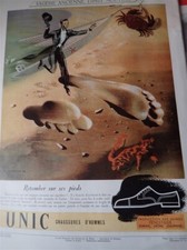 chaussures UNIC FENESTRIER ROMANS par J MERCEY pub FRANCE ILLUSTRATION 1947 colB