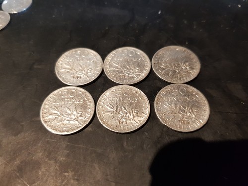 Centimes semeuse argent - 1x,