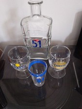 Carafe Et Verre Pastis 51 + Verres Ricard