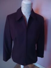 VESTE BLOUSON 123. TAILLE:38. COLORIS MARRON.LAINE/POLYAMIDE