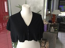 Gilet court cache-epaules COP.COPINE taille 36 noir comme neuf angora