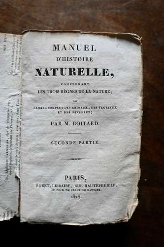 Manuel histoire naturelle les - histoire,