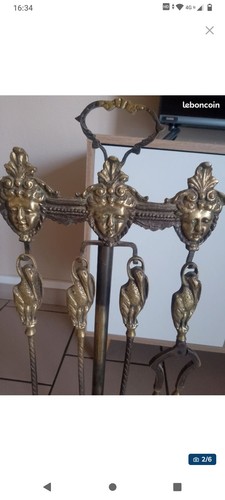 Serviteur cheminée ancien - serviteur,