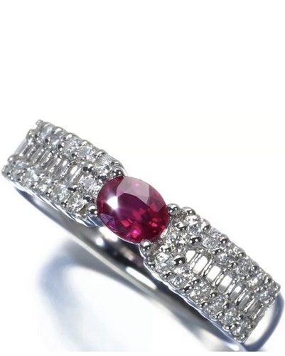 Bague blanc rubis sang - bague,
