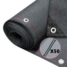 Brise vue occultant en HDPE 230g/m² 1.5x10m avec attaches de fixation anthracite