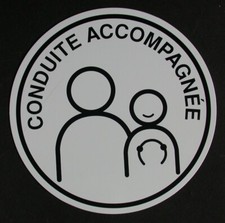DISQUE magnétique aimanté CONDUITE ACCOMPAGNEE apprenti jeune conducteur NEUF
