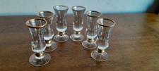 Bel ensemble de 6 verres de bistrot estaminet anciens en verre épais