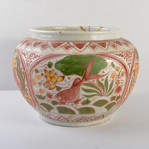 Grand vase pot chinois akae - vase,