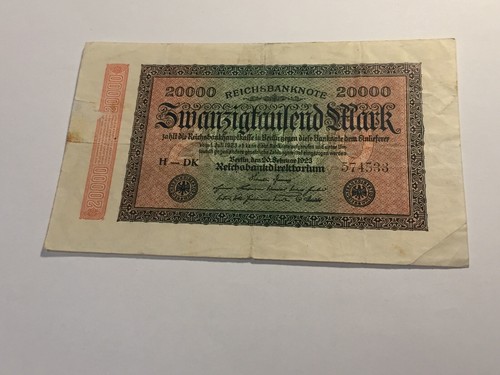 Billet allemagne 20000 mark - billet,