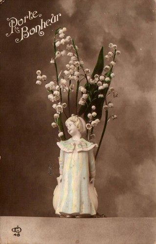 Cpa fantaisie muguet - fantaisie,