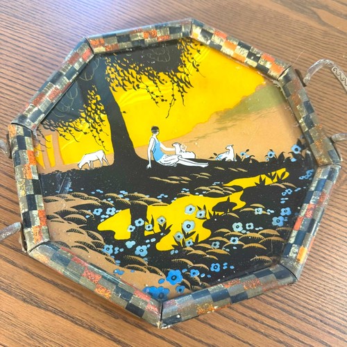Plateau art déco hexagonal - plateau,