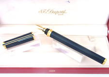 MAGNIFIQUE STYLO PLUME S.T. DUPONT MONTPARNASSE EN LAQUE DE CHINE BLEU P388