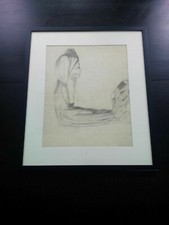 Rare grand dessin bras XIXème étude anatomique écorché étude academique cadre