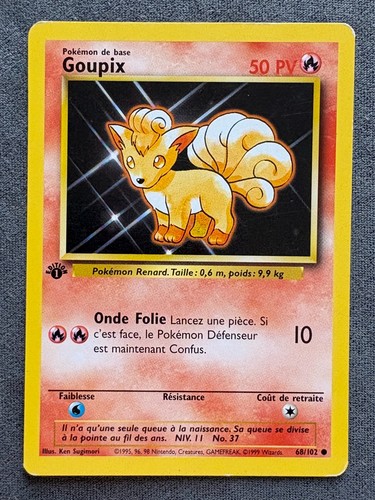 Carte pokemon goupix 102 - pokemon, 68/102