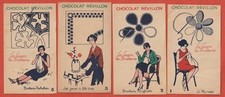 7 CHROMOS - CHOCOLAT REVILLON - LA LECON DE BRODERIE - N°1-2-3-5-8-9-11