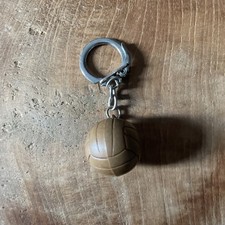 Ancien porte clés ballon de football Type Ballon Année 40 Cuir Marron Calcio