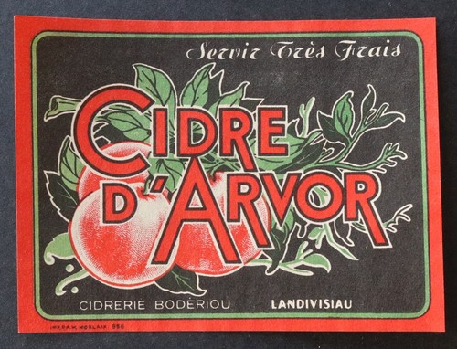 Ancienne étiquette cidre - ancienne,