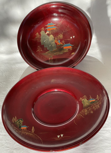 Plats laqué japonais - laqué,