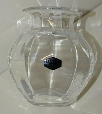 JOLI VASE BOULE EN CRISTAL de SAINT LOUIS estampillé collection VITRINE déco XXe