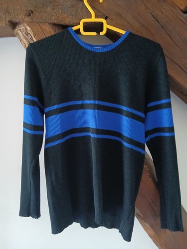 Sous pull noir - sous-pull, rayures