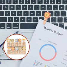  100PCS Animaux De La Forêt Bois Artisanat Clips avec Ficelle Mignon Photo Clips