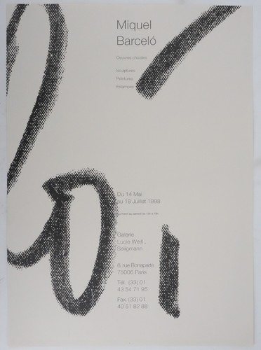 Affiche art miquel barcelo - [affiche, d'art]