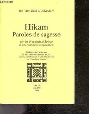 Hikam, paroles de sagesse -