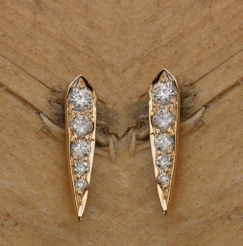 Pointe boucles 14k rose - boucles,