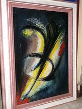 Rare oeuvre de Roudneff période abstraite de 1963 