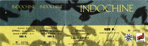 Indochine billet de concert - indochine, /