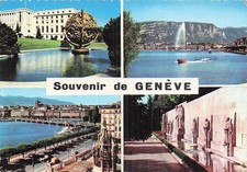 SUISSE GENEVE JET D EAU ET MUR DES REFORMATEURS