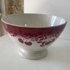 ANCIEN BOL  KG LUNEVILLE DECOR DE CERISE CHERRY COLLECTION DECO PATINE SHABBY